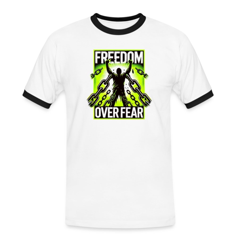 freedom-over-fear-maenner-kontrast-t-shirt-weiss-schwarz