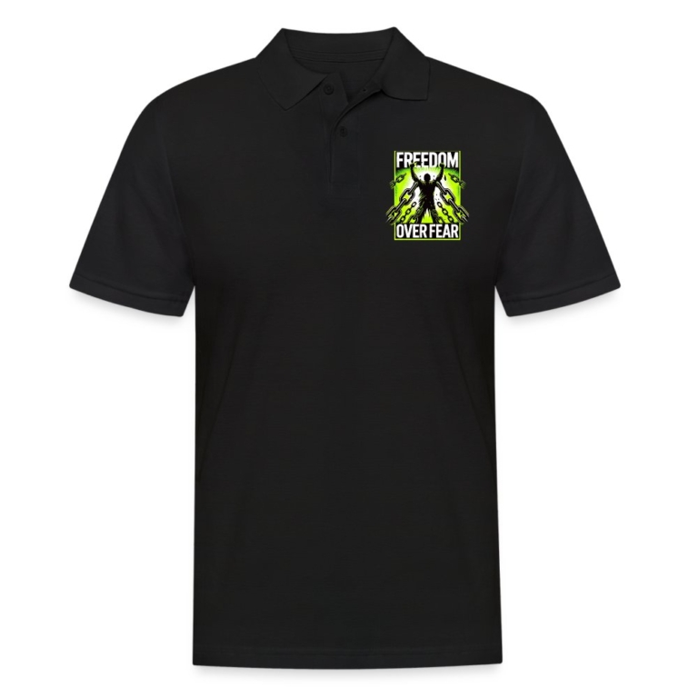 freedom-over-fear-maenner-poloshirt-schwarz