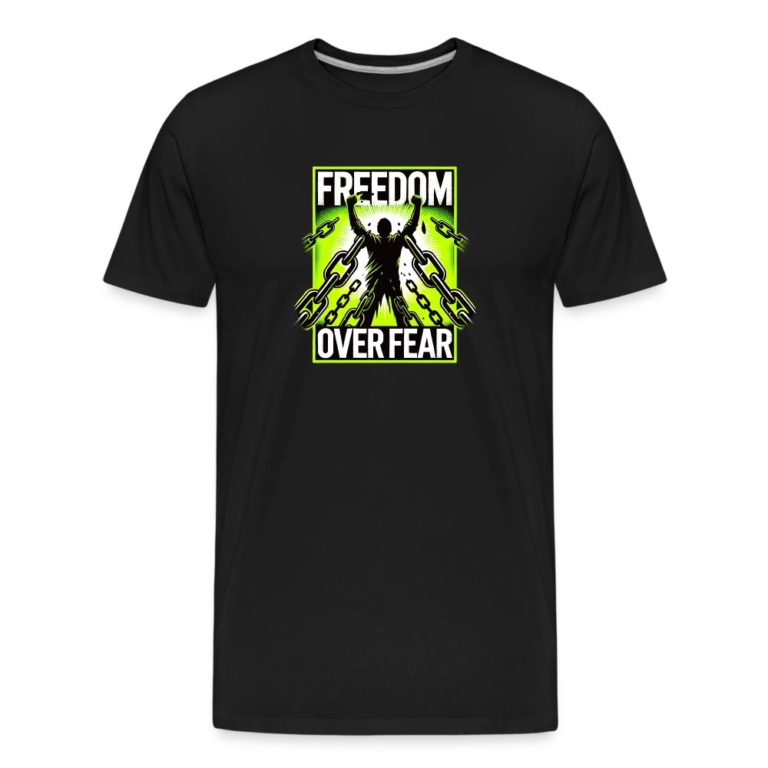 freedom-over-fear-maenner-premium-bio-t-shirt-schwarz