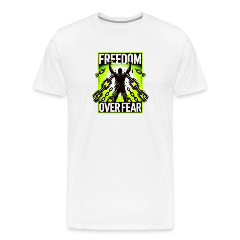 freedom-over-fear-maenner-premium-bio-t-shirt-weiss