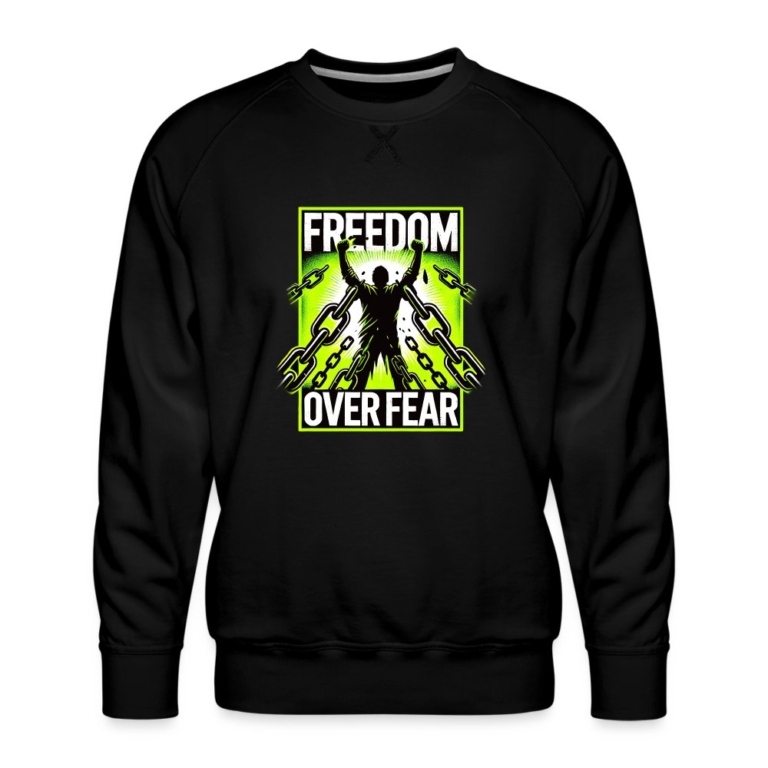 freedom-over-fear-maenner-premium-pullover-schwarz