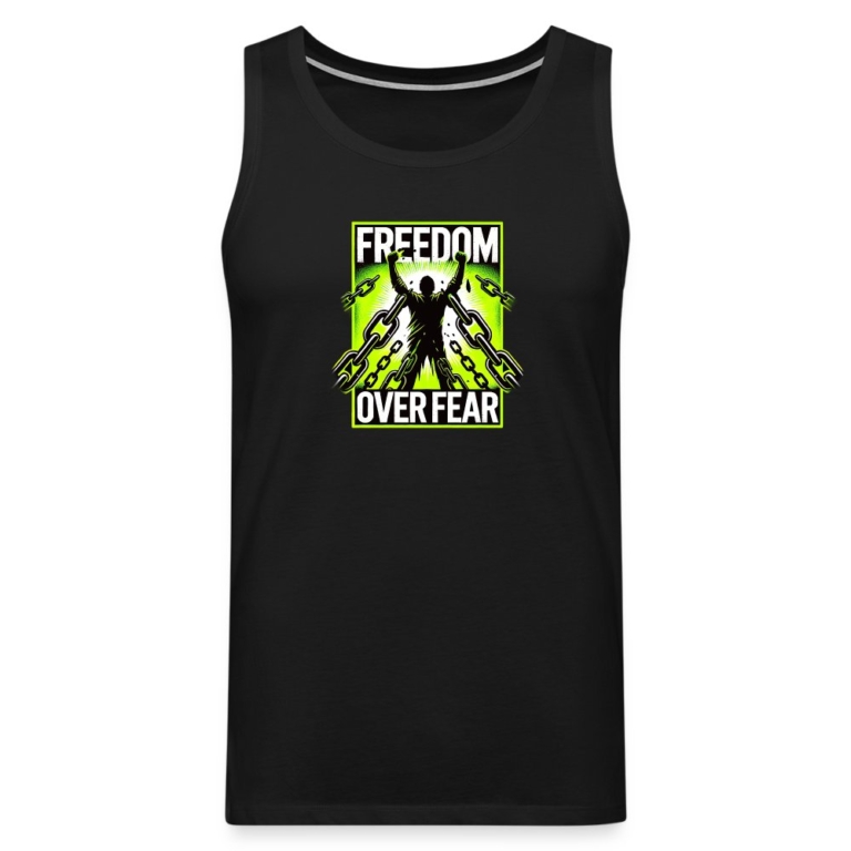 freedom-over-fear-maenner-premium-tank-top-schwarz