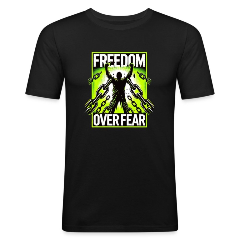 freedom-over-fear-maenner-slim-fit-t-shirt-schwarz