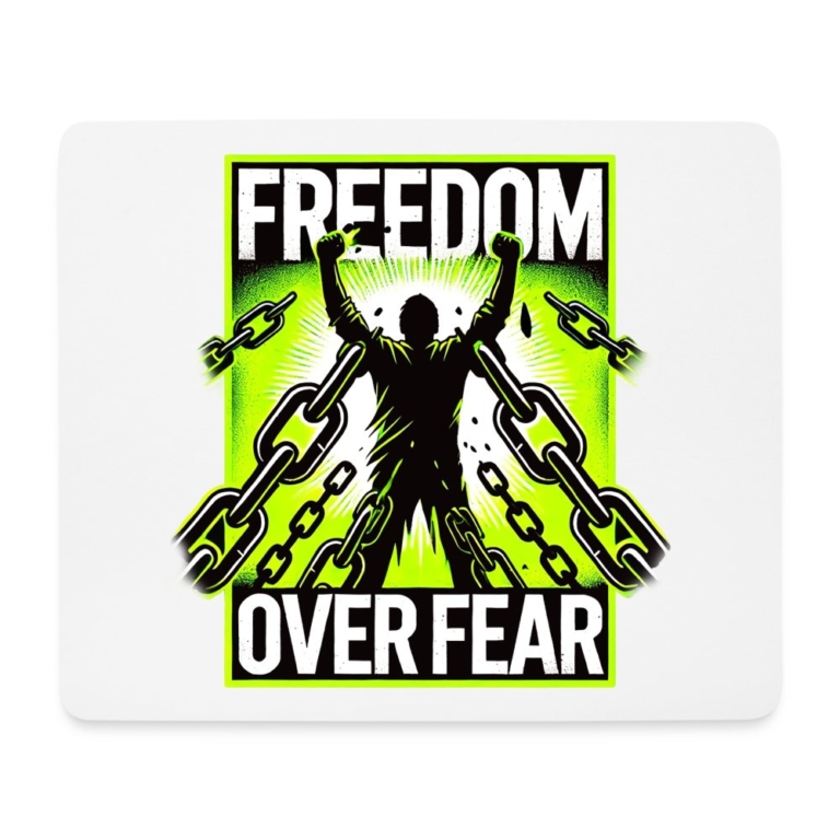 freedom-over-fear-mousepad-querformat-weiss