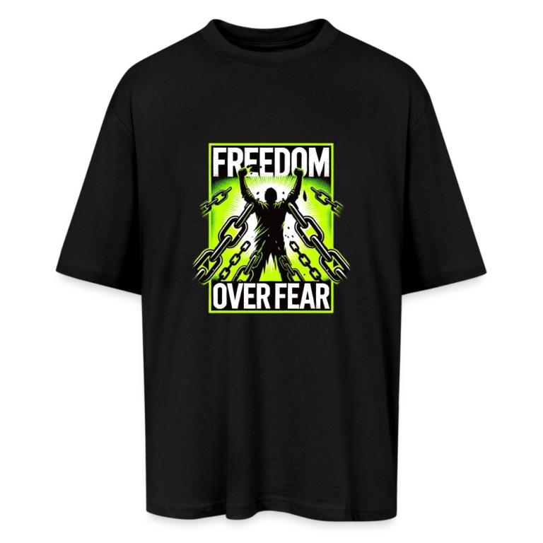 freedom-over-fear-oversized-unisex-t-shirt-schwarz