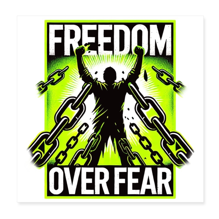 freedom-over-fear-poster-20x20-cm-weiss
