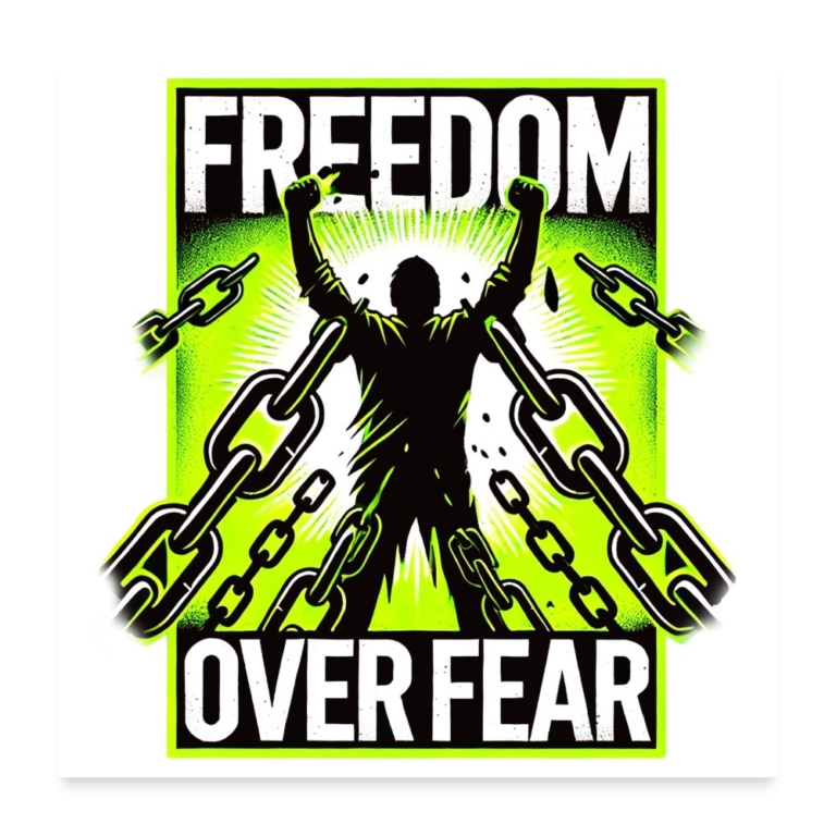 freedom-over-fear-poster-60x60-cm-weiss