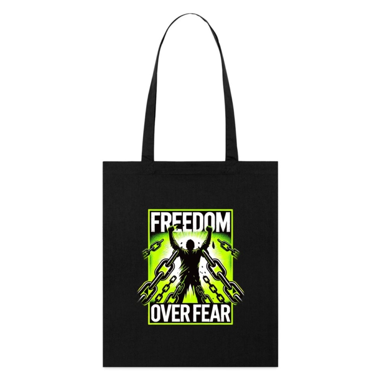 freedom-over-fear-stanleystella-bio-stoffbeutel-schwarz