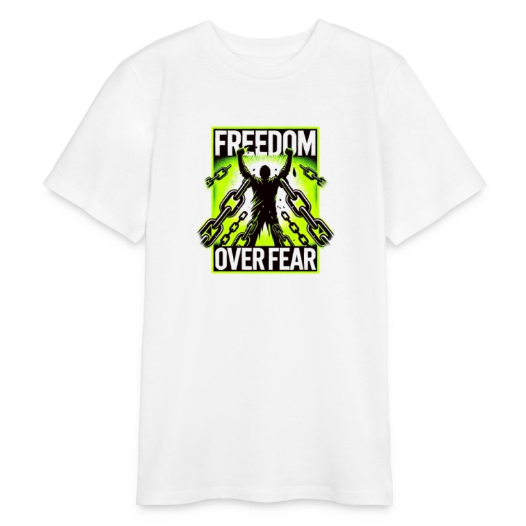 freedom-over-fear-stanleystella-bio-teenager-t-shirt-mini-creator-weiss