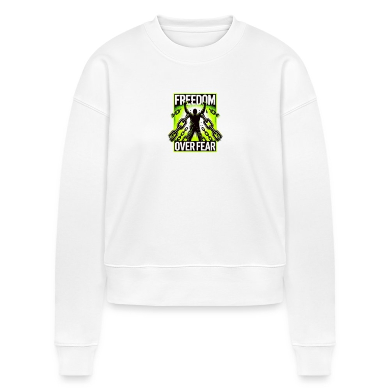 freedom-over-fear-stanleystella-cropped-frauen-bio-sweatshirt-cropster-weiss