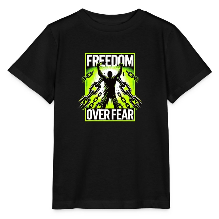 freedom-over-fear-stanleystella-kinder-t-shirt-mini-creator-schwarz
