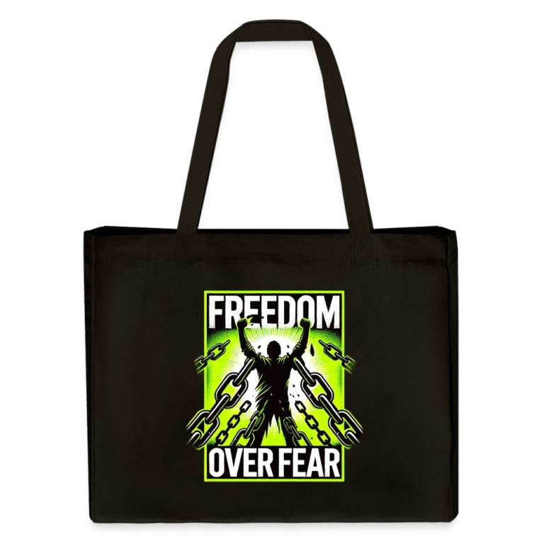 freedom-over-fear-stanleystella-recycelter-shopping-bag-schwarz