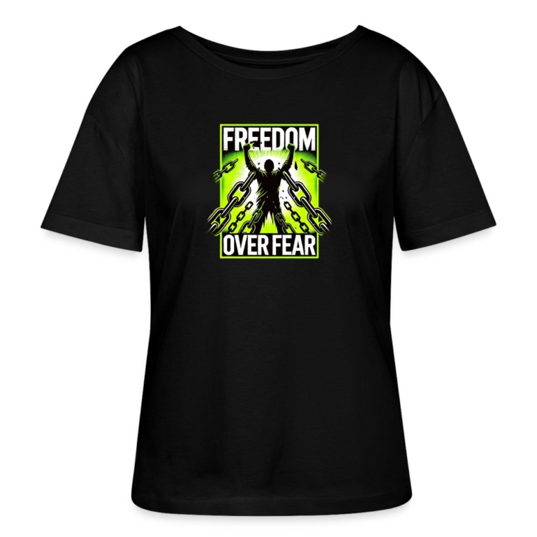 freedom-over-fear-stanleystella-relaxed-rundhals-frauen-bio-t-shirt-serena-schwarz