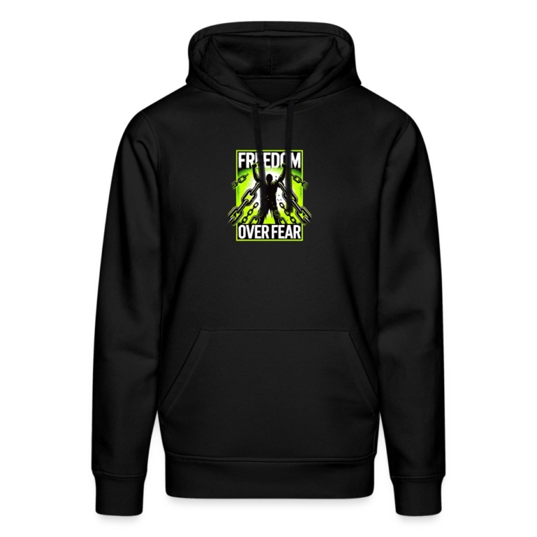 freedom-over-fear-stanleystella-unisex-bio-hoodie-drummer-schwarz
