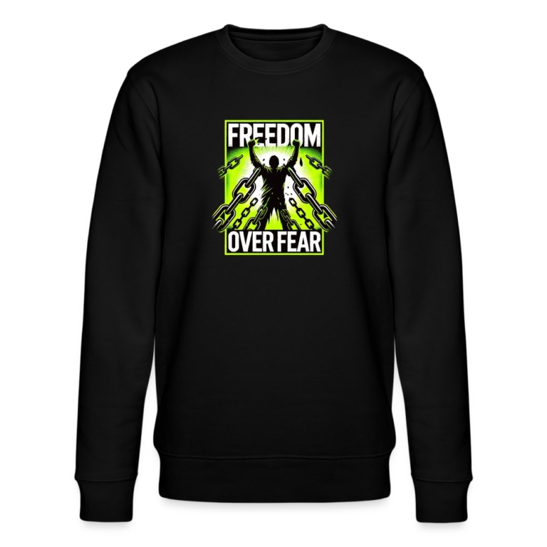freedom-over-fear-stanleystella-unisex-bio-sweatshirt-changer-schwarz