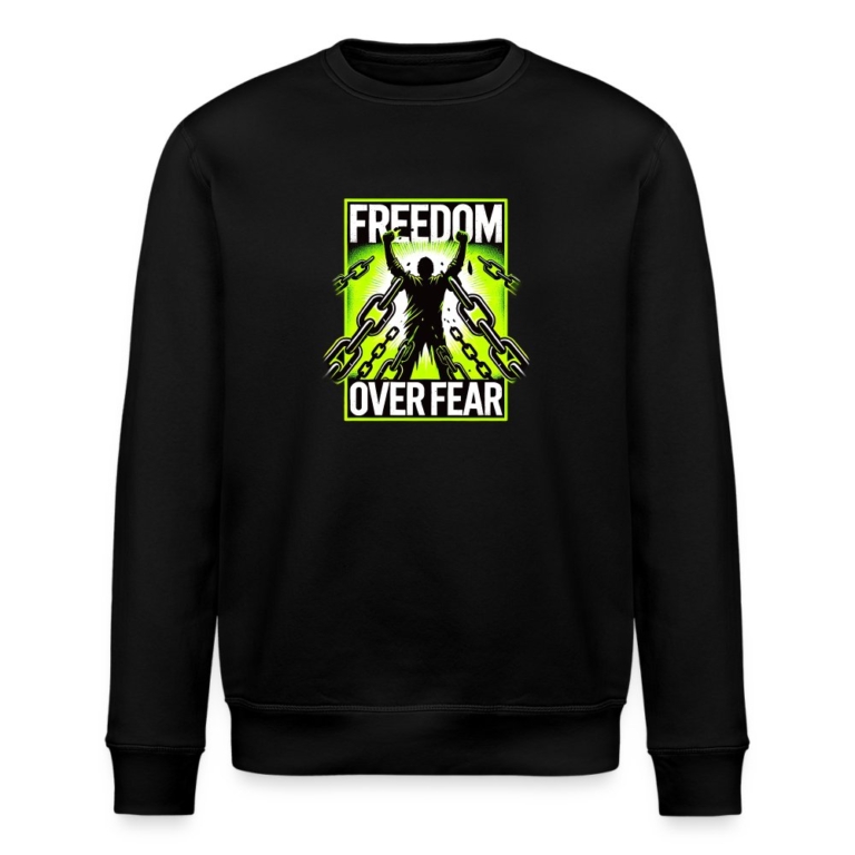 freedom-over-fear-stanleystella-unisex-bio-sweatshirt-roller-schwarz