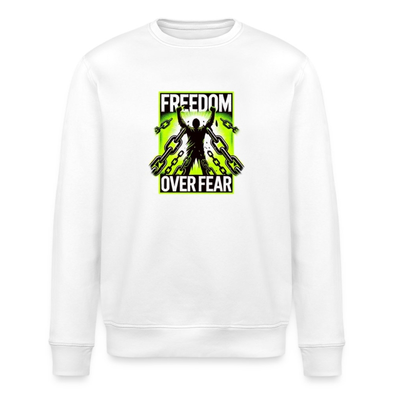 freedom-over-fear-stanleystella-unisex-bio-sweatshirt-roller-weiss