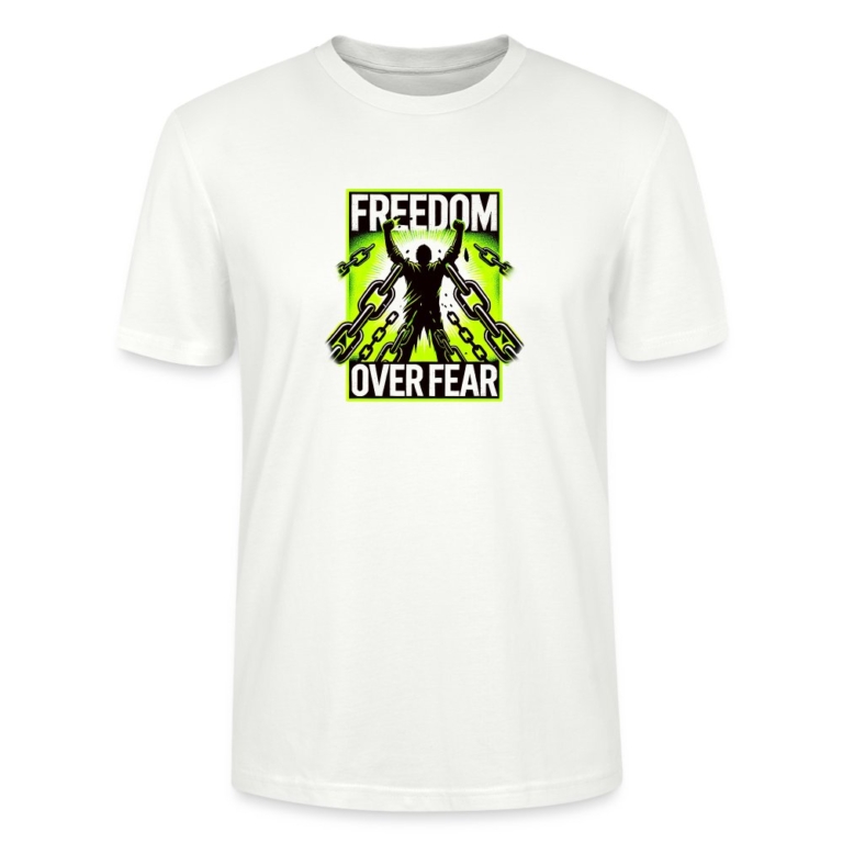 freedom-over-fear-stanleystella-unisex-bio-t-shirt-crafter-weiss