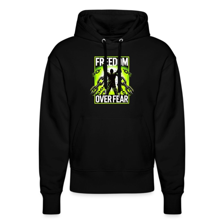 freedom-over-fear-stanleystella-unisex-relaxed-fit-bio-hoodie-slammer-schwarz