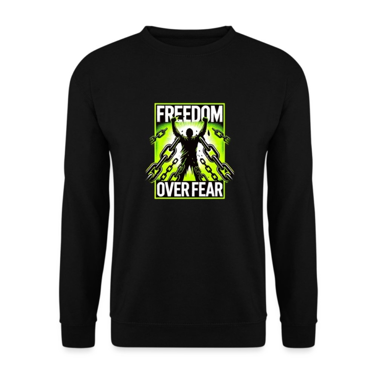 freedom-over-fear-unisex-pullover-schwarz