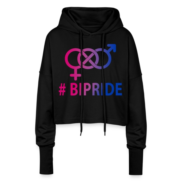hashtag-bipride-glyphen-cropped-frauen-hoodie-schwarz