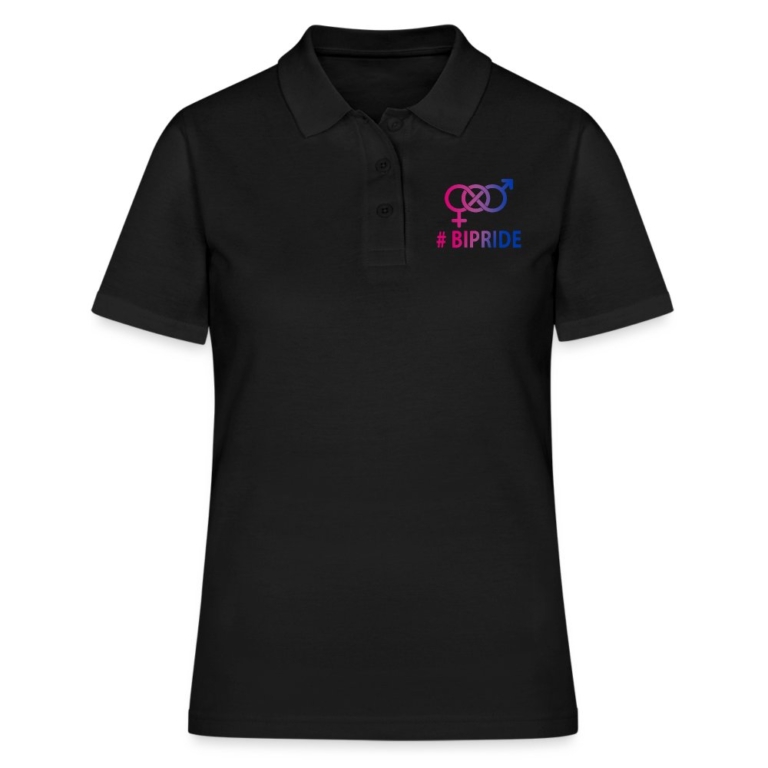hashtag-bipride-glyphen-frauen-polo-shirt-schwarz