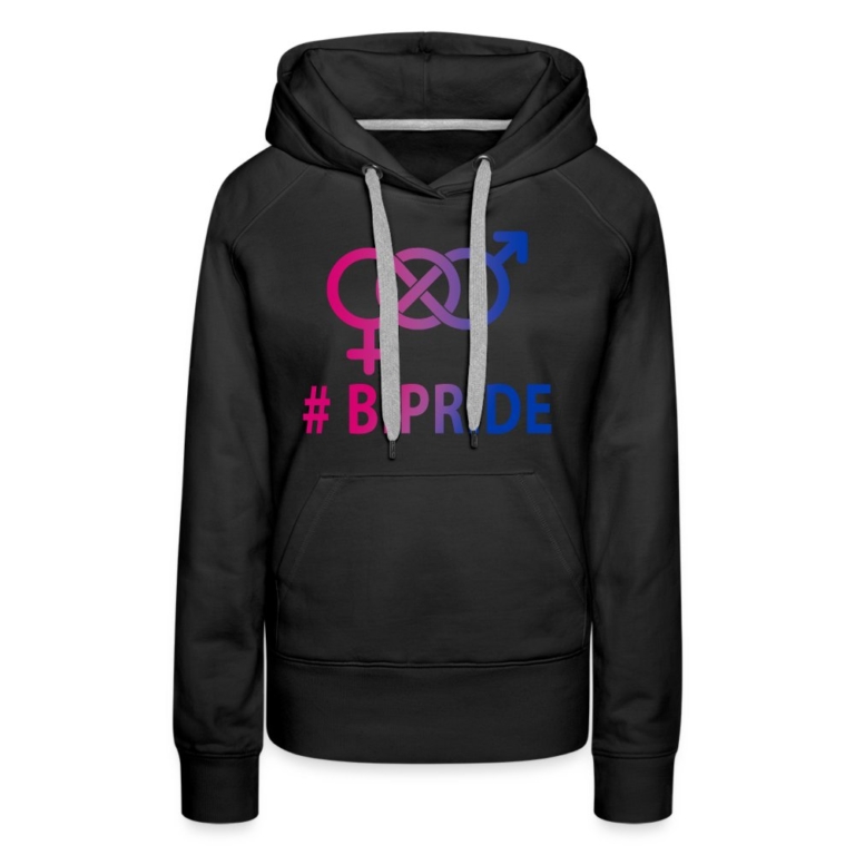 hashtag-bipride-glyphen-frauen-premium-hoodie-schwarz