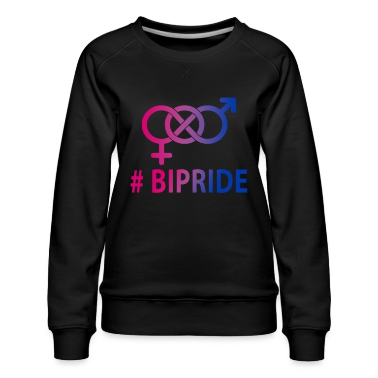 hashtag-bipride-glyphen-frauen-premium-pullover-schwarz