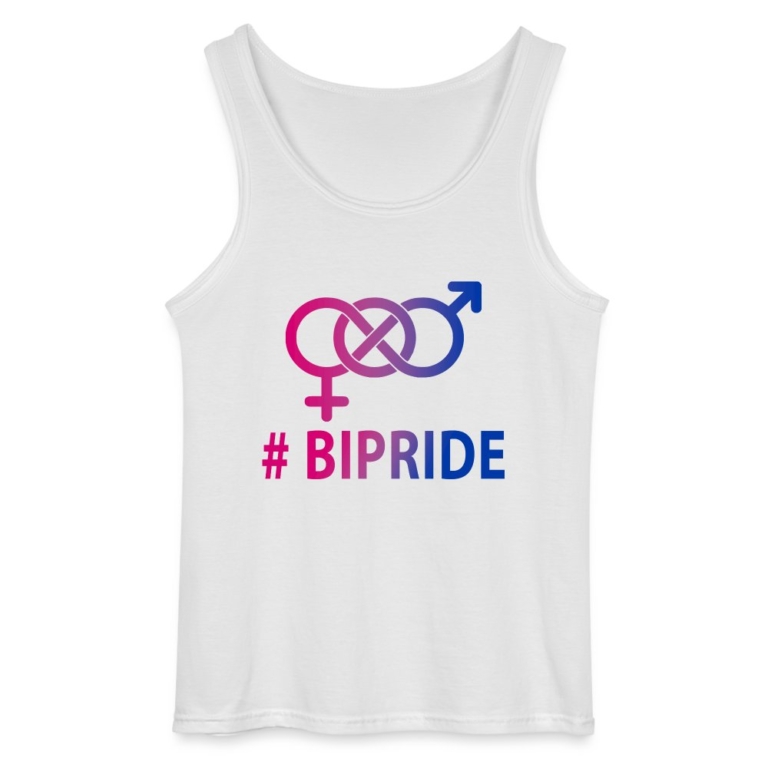 hashtag-bipride-glyphen-gildan-maenner-tank-top-weiss