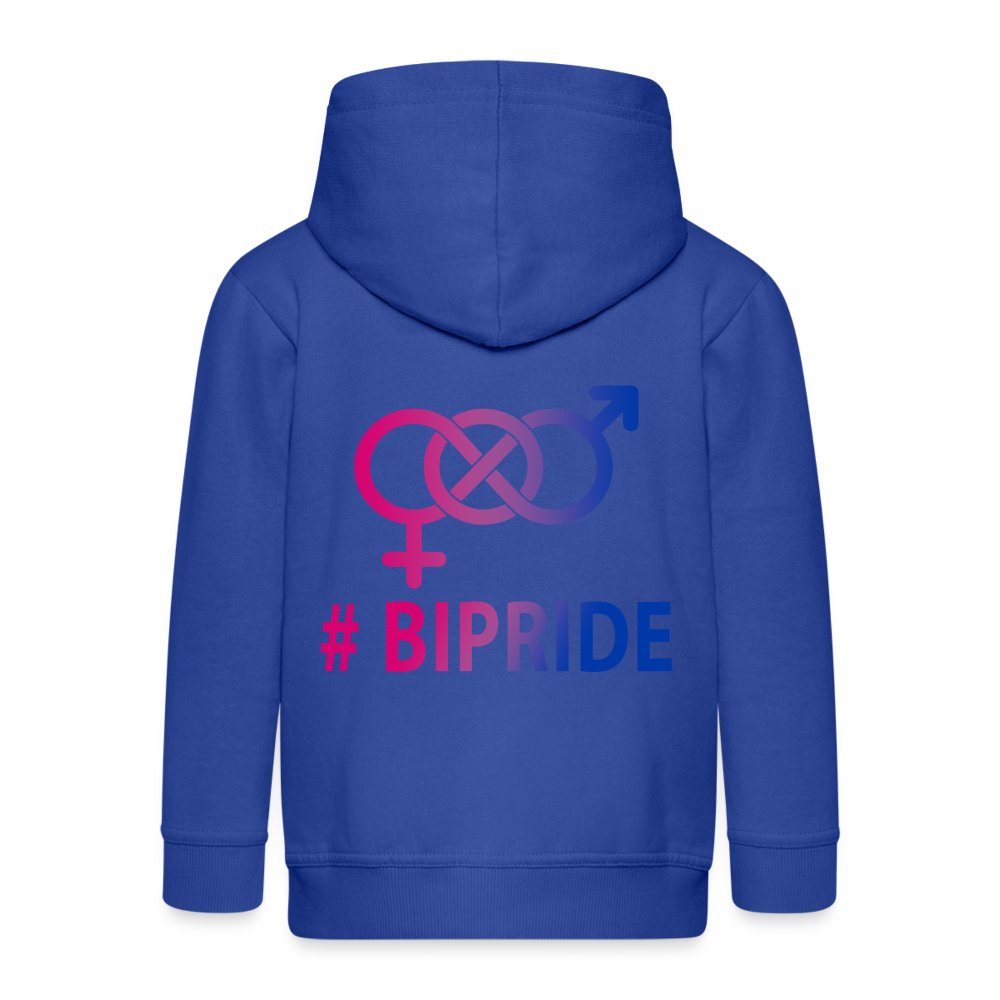 Hashtag Bipride Glyphen - Kinder Premium Kapuzenjacke Royalblau