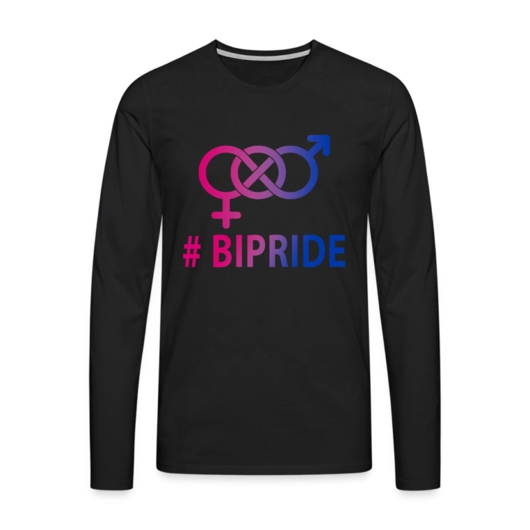 hashtag-bipride-glyphen-maenner-premium-langarmshirt-schwarz