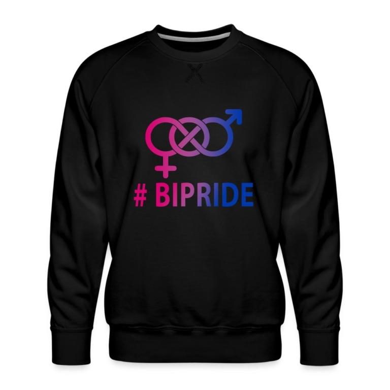 hashtag-bipride-glyphen-maenner-premium-pullover-schwarz