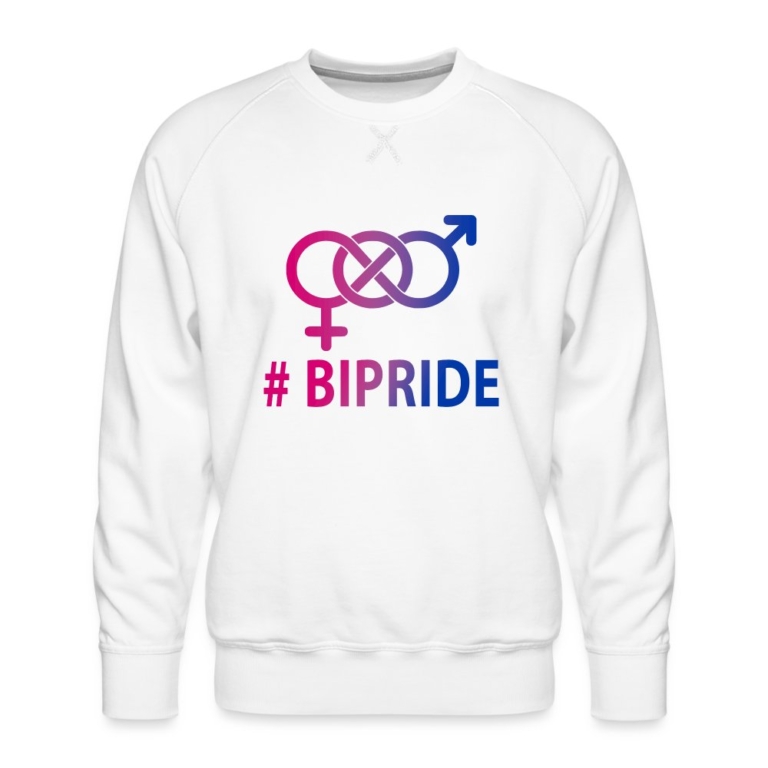 hashtag-bipride-glyphen-maenner-premium-pullover-weiss