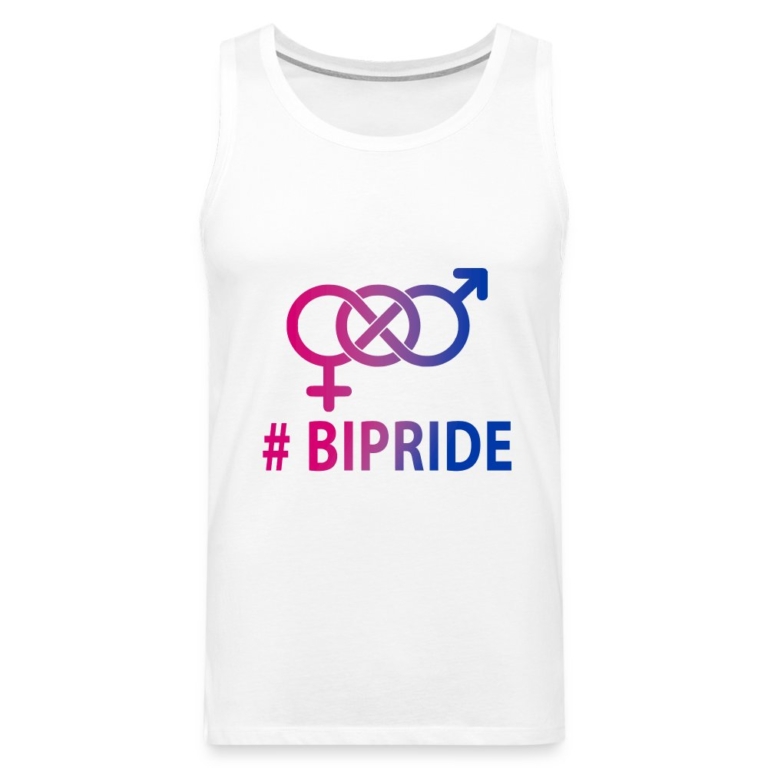 hashtag-bipride-glyphen-maenner-premium-tank-top-weiss