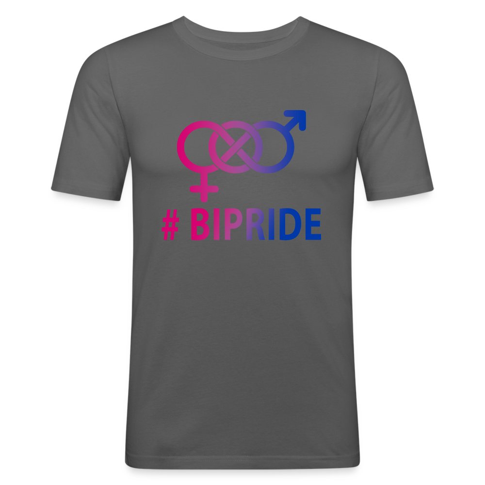 Hashtag Bipride Glyphen - Männer Slim Fit T-Shirt Graphite