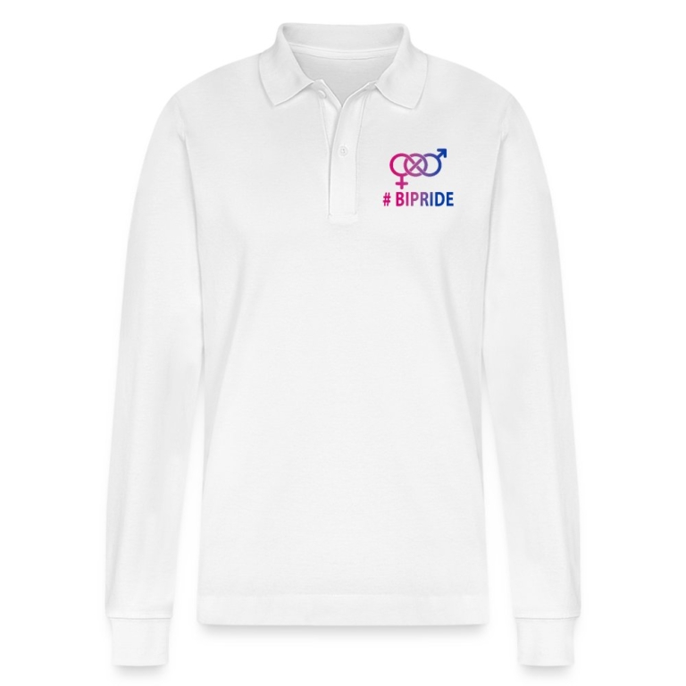 hashtag-bipride-glyphen-stanleystella-unisex-bio-langarm-poloshirt-prepster-weiss