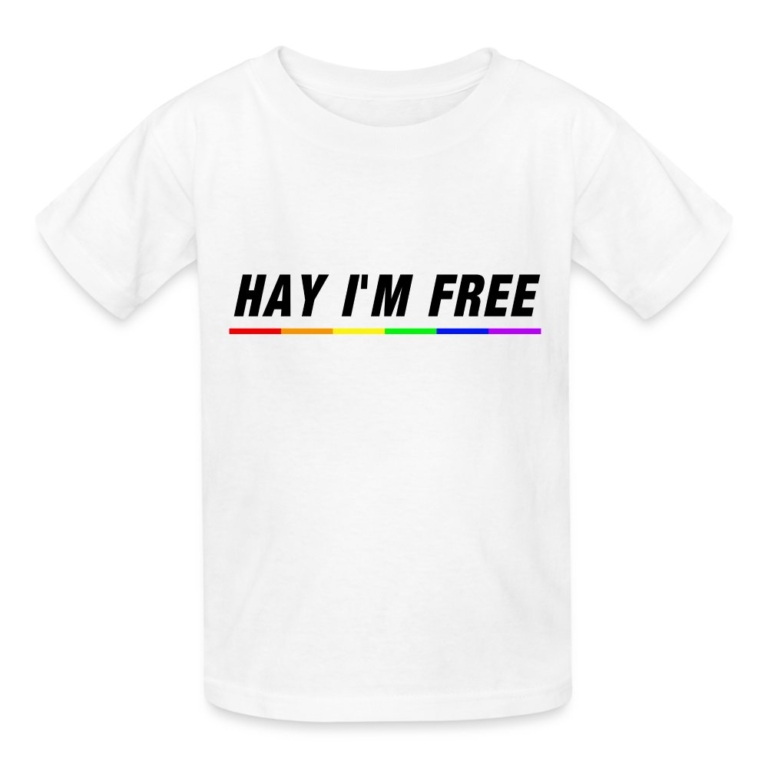 hay-im-free-kinder-t-shirt-von-russell-weiss