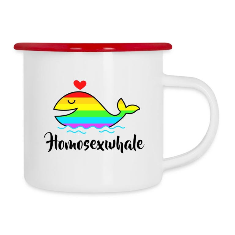 homosexwhale-emaille-tasse-weiss-rot