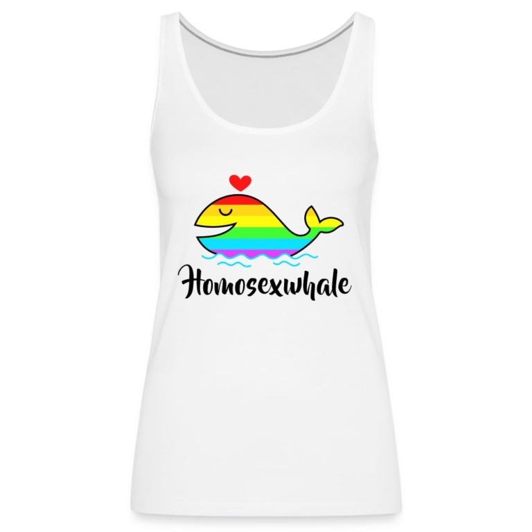 homosexwhale-frauen-premium-tank-top-weiss