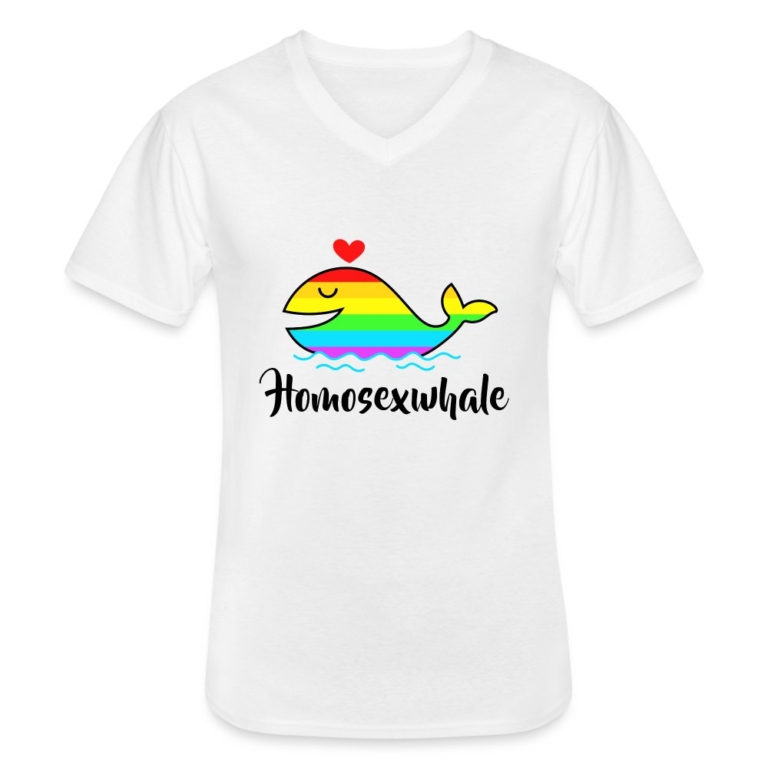 homosexwhale-klassisches-maenner-t-shirt-mit-v-ausschnitt-weiss