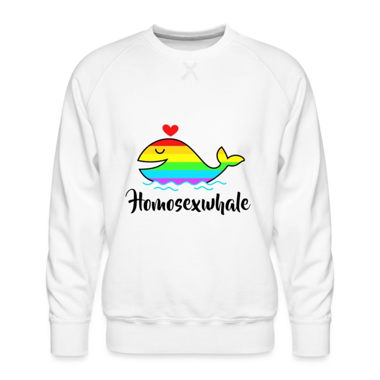 homosexwhale-maenner-premium-pullover-weiss
