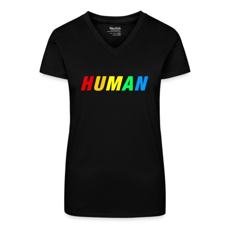 human-lgbtq-bio-frauen-t-shirt-mit-v-ausschnitt-schwarz