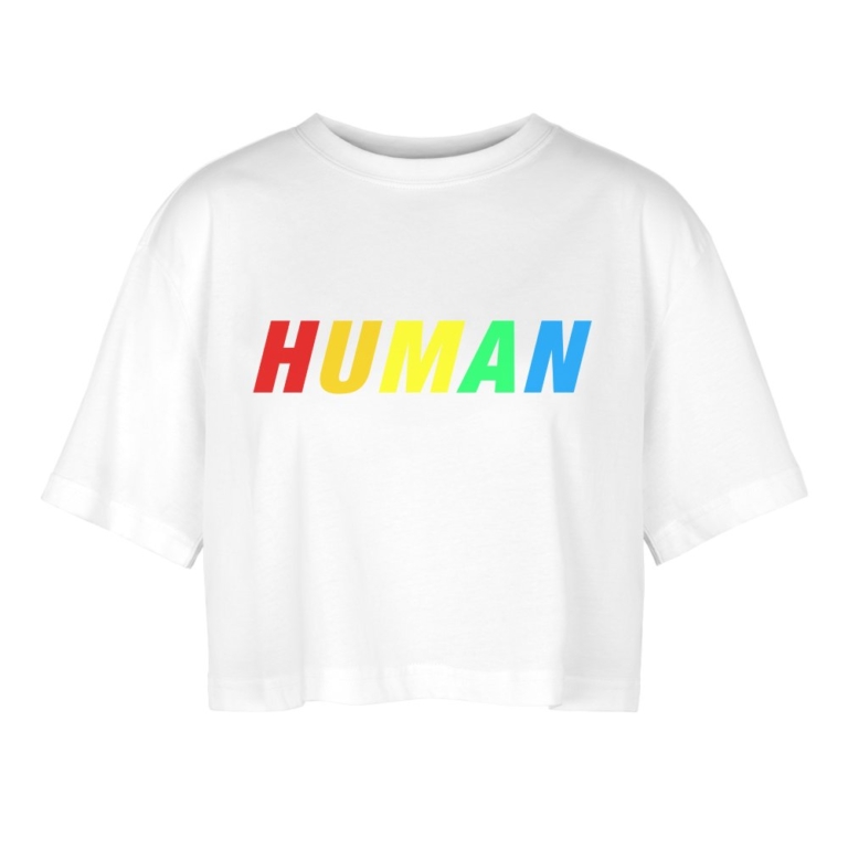 human-lgbtq-frauen-oversized-cropped-t-shirt-weiss