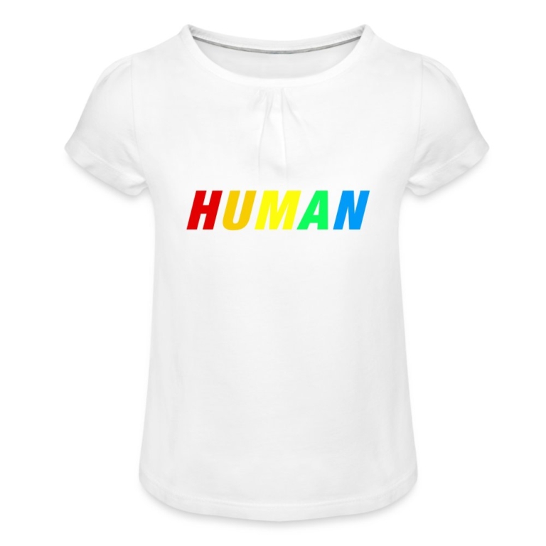 human-lgbtq-maedchen-t-shirt-mit-raffungen-weiss