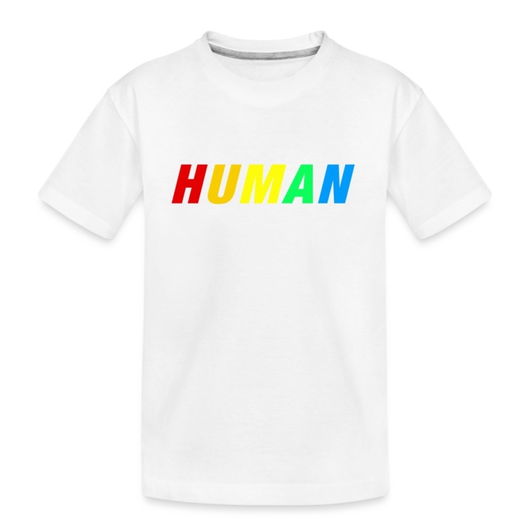 human-lgbtq-teenager-premium-bio-t-shirt-weiss
