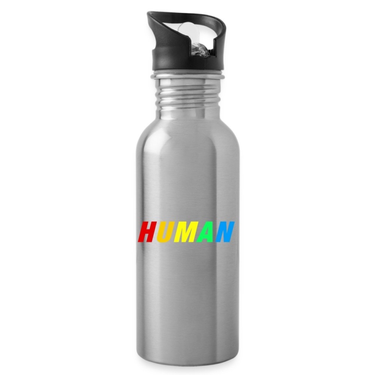 human-lgbtq-trinkflasche-mit-integriertem-trinkhalm-lightsilver