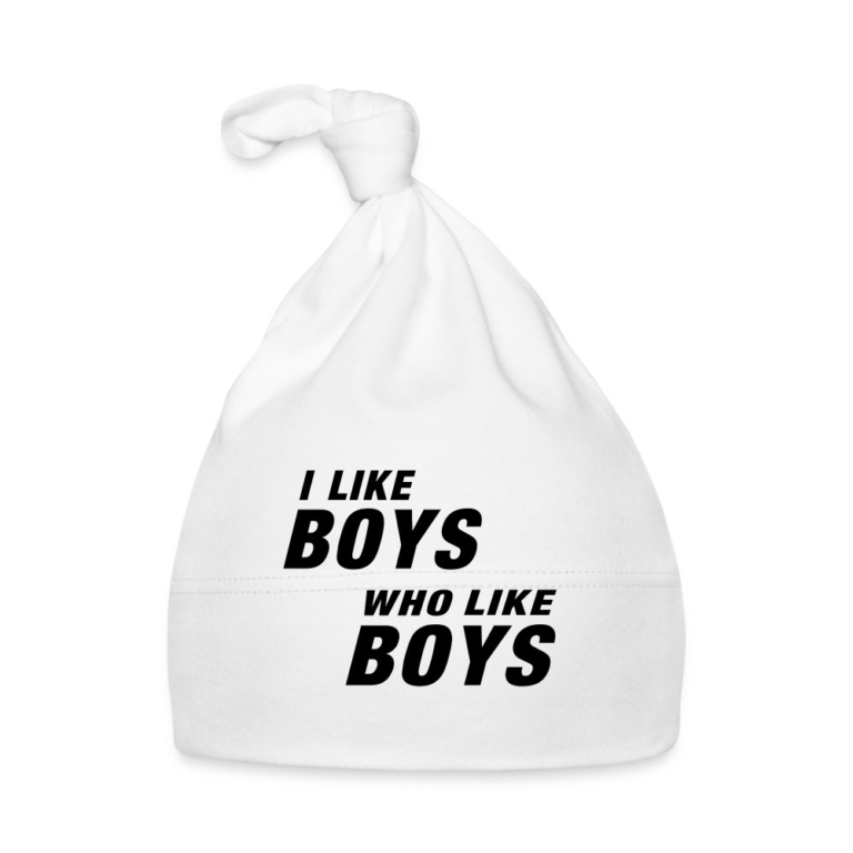 i-like-boys-who-like-boys-black-baby-bio-muetze-weiss