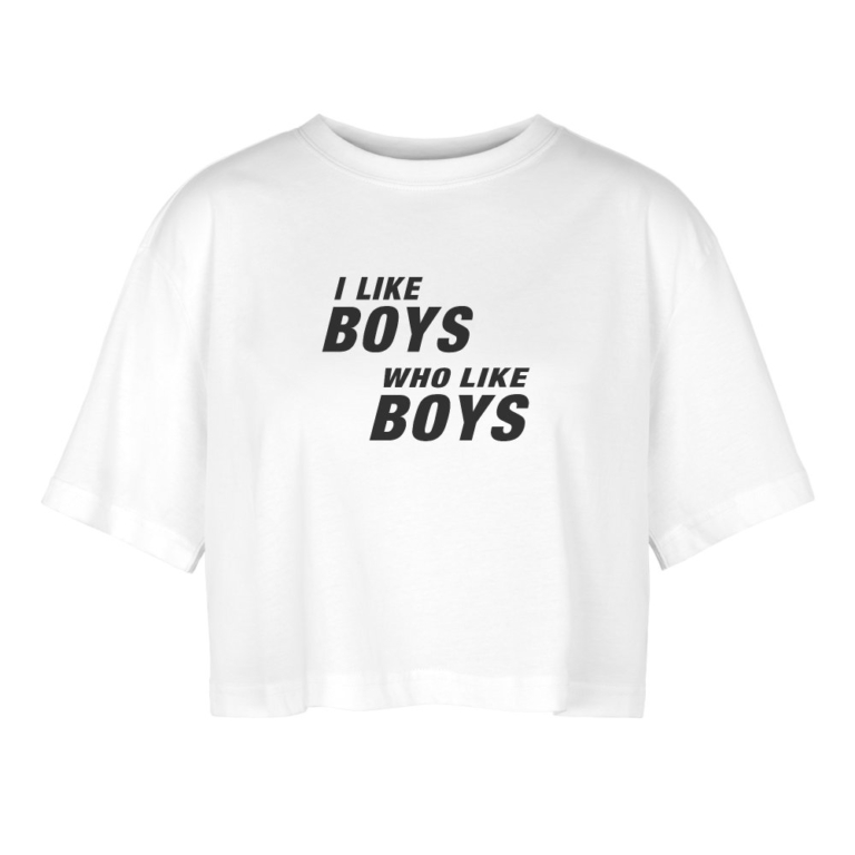 i-like-boys-who-like-boys-black-frauen-oversized-cropped-t-shirt-weiss