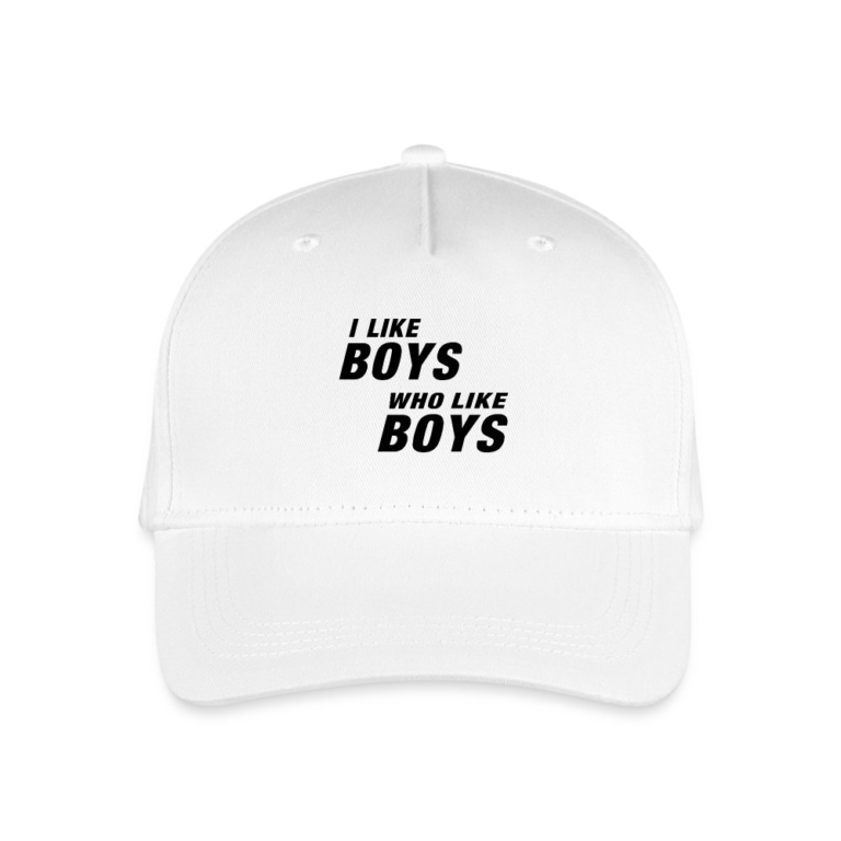 i-like-boys-who-like-boys-black-kinder-bio-basecap-weiss
