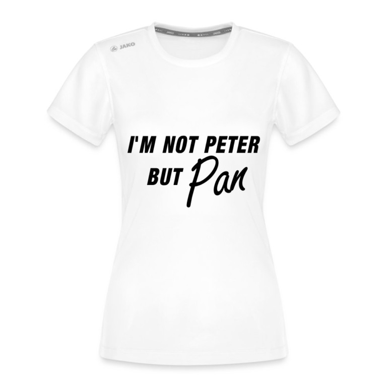 im-not-peter-but-pan-jako-frauen-t-shirt-run-20-weiss